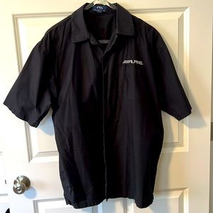 🧹Clearance || Vantage Alpine Short Sleeve Mens Black Casual Dress Shirt - Large